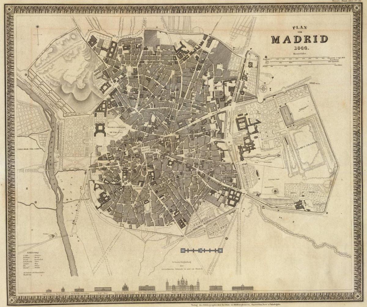 mapa Madrid staré město