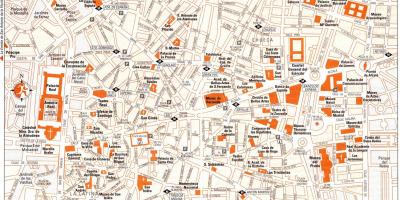 Street mapě z Madrid, Španělsko