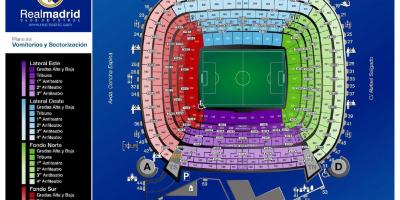 Mapa real Madrid stadion