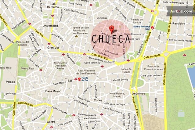 Madrid chueca mapě