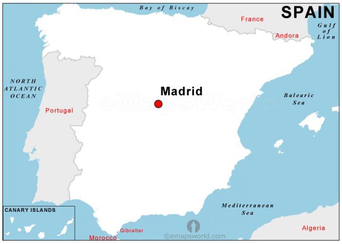 mapa hlavního města Španělska