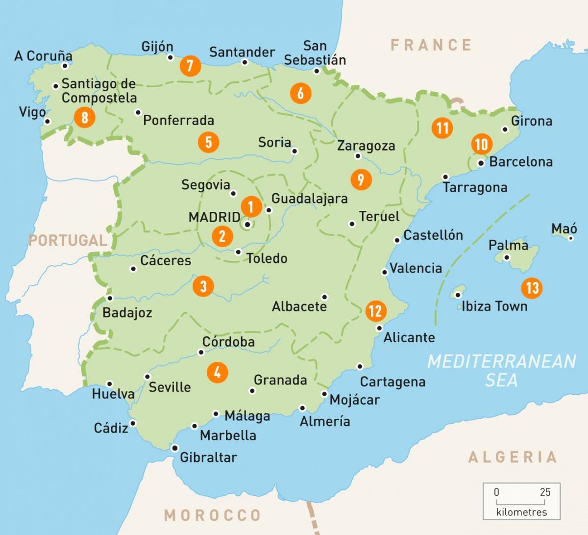 mapa Madrid a okolí