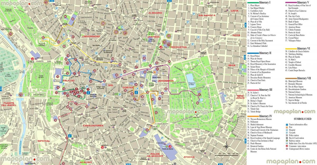 mapa Madrid mapa v režimu offline