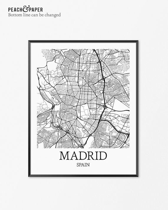 mapa Madrid ukázat mapu plakát