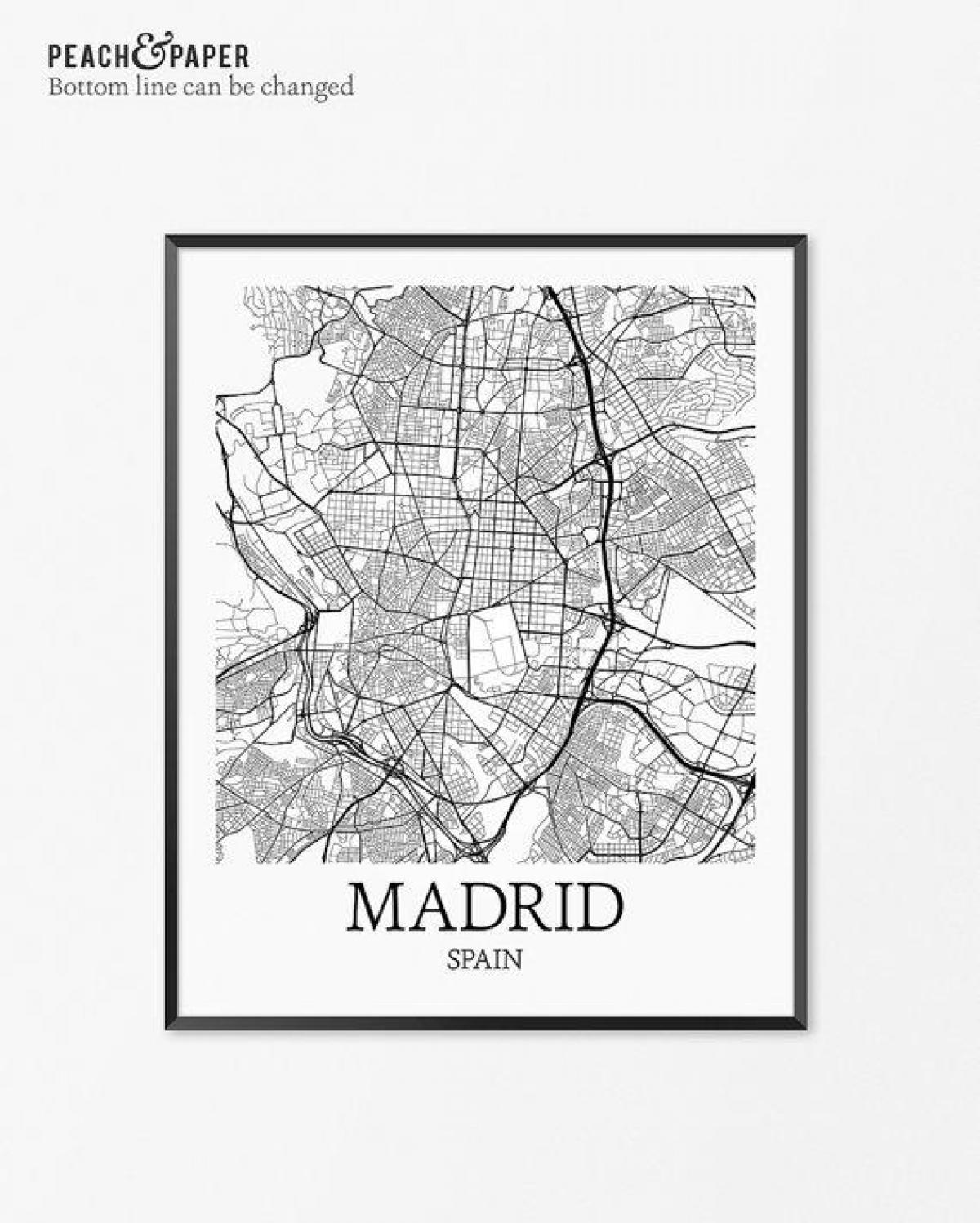 mapa Madrid ukázat mapu plakát