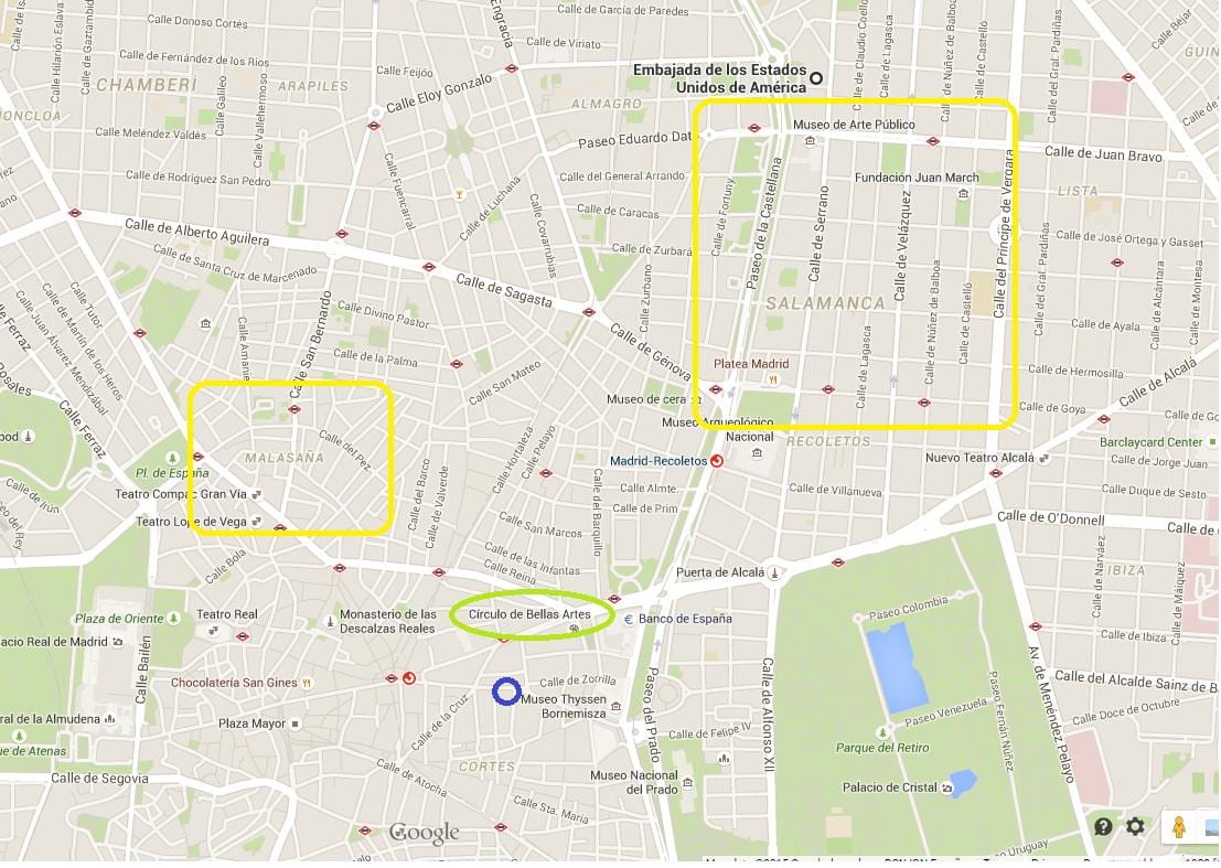 mapa Madrid malasana