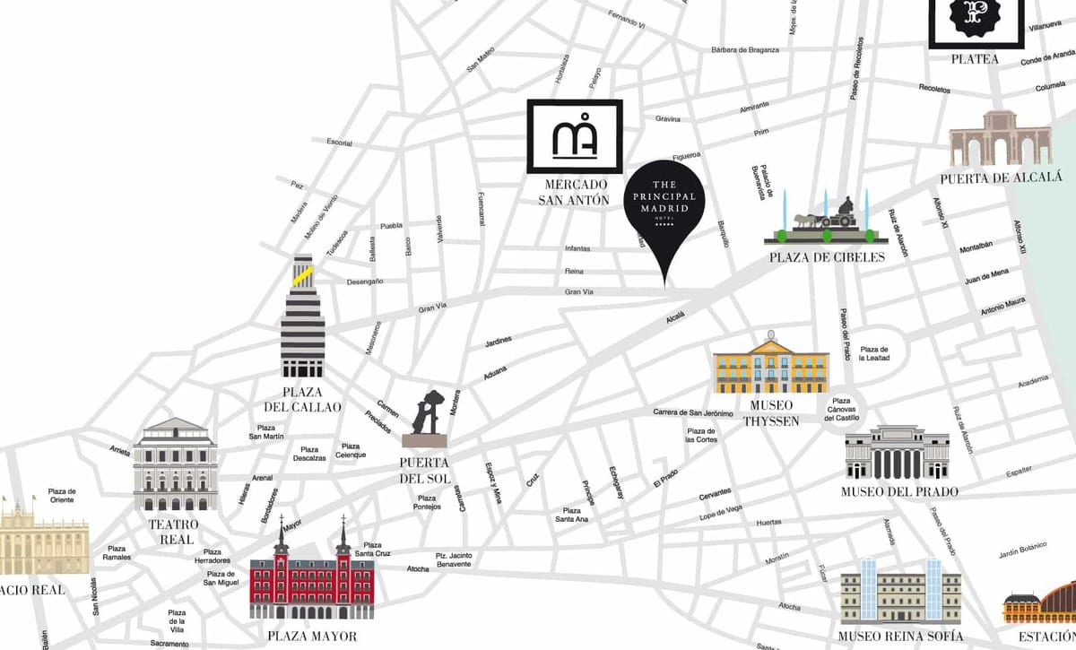 mapa plaza del sol Madrid