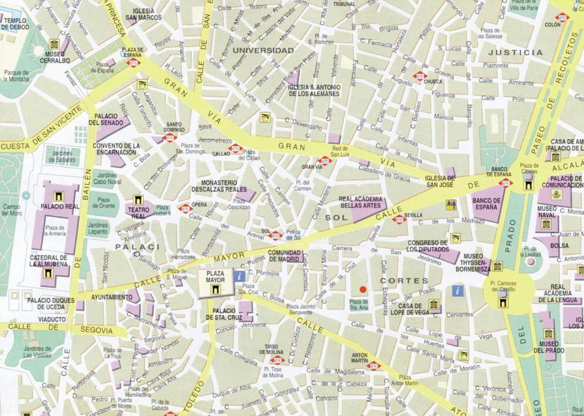 Madrid centra mapě
