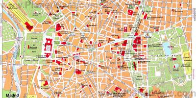 Mapa burgundy street Madrid Španělsko