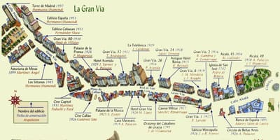 Mapa gran via Madrid