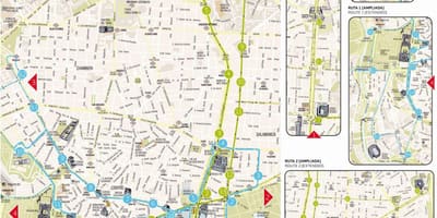 Madrid hop on hop off tour mapě