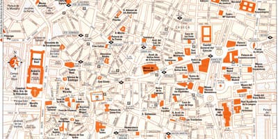 Turistická mapa Madrid centre