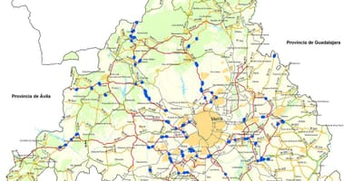 Mapa Madrid silnici