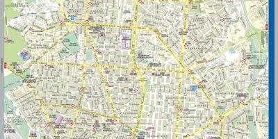 Ulice mapa Madrid city centre