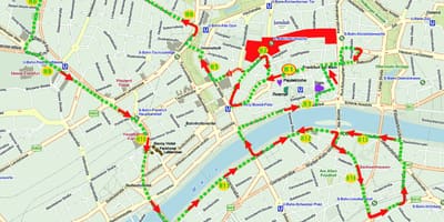 Madrid hop on hop off bus tour mapě