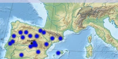 Mapa Madrid letiště destinací