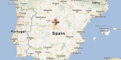 Madrid Španělsko mapa světa