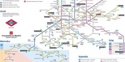 Madrid metro map