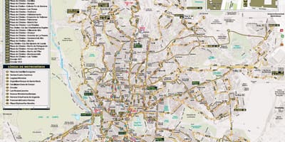 Mapa Madrid noční autobus 