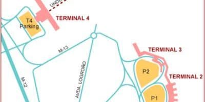 Madrid letiště terminal mapy