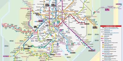 Mapa Madrid tramvají