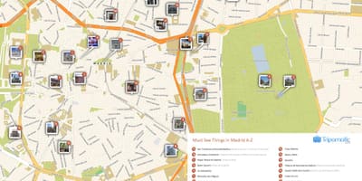 Madrid top atrakce mapa