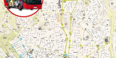 Madrid vyhlídkového autobusu mapě