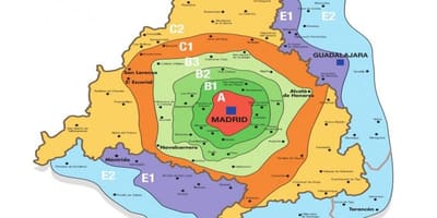 Madrid zóna t mapa