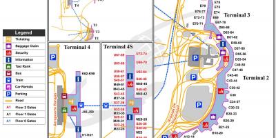 Mapa Madrid Španělsko letiště