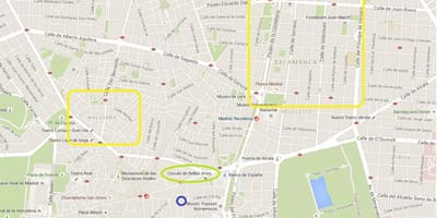 Mapa Madrid malasana