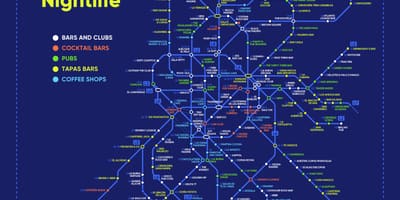 Mapa noční Madrid