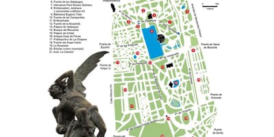 El retiro park mapě
