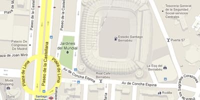 Bernabeu mapě